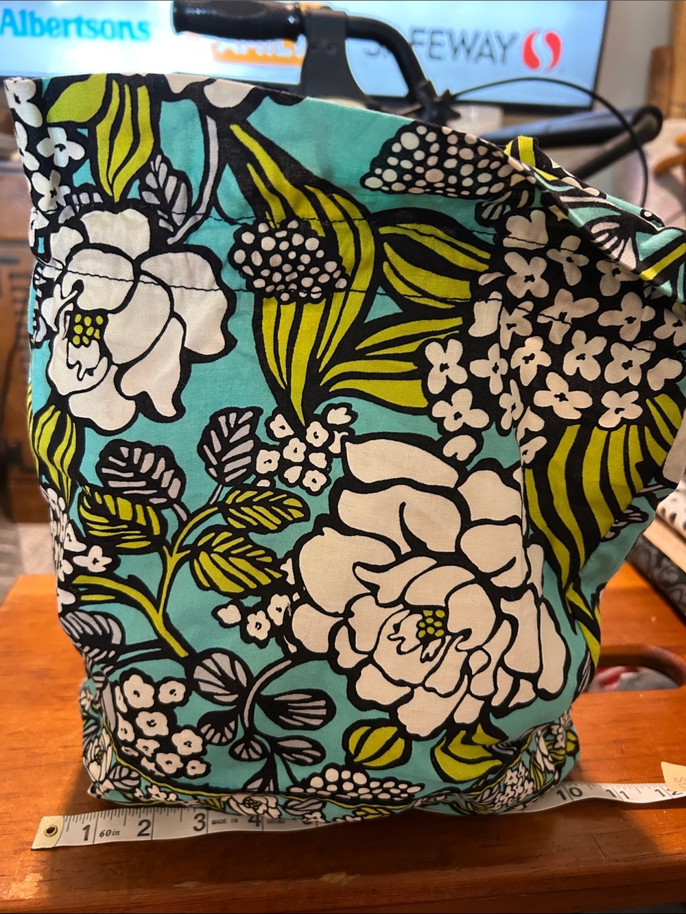 Vera Bradley Turquoise Floral Cosmetic Bag